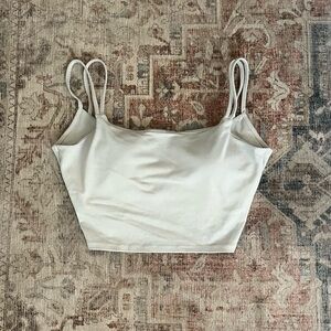 Halara Light Blue Gray longline Athletic dog hair resistant tank top